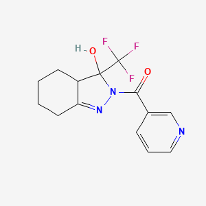 2-(3-pyridinylcarbonyl)-3-(trifluoromethyl)-3,3a,4,5,6,7-hexahydro-2H-indazol-3-ol