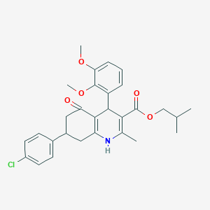 molecular formula C29H32ClNO5 B388893 Isobutyl 7-(4-chlorophenyl)-4-(2,3-dimethoxyphenyl)-2-methyl-5-oxo-1,4,5,6,7,8-hexahydro-3-quinolinecarboxylate 