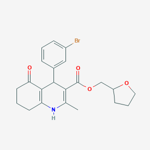 Tetrahydrofuran-2-ylmethyl 4-(3-bromophenyl)-2-methyl-5-oxo-1,4,5,6,7,8-hexahydroquinoline-3-carboxylate