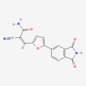 (Z)-2-cyano-3-[5-(1,3-dioxoisoindol-5-yl)furan-2-yl]prop-2-enamide