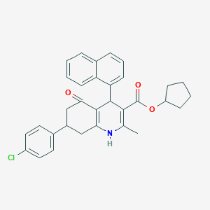 Cyclopentyl 7-(4-chlorophenyl)-2-methyl-4-(1-naphthyl)-5-oxo-1,4,5,6,7,8-hexahydro-3-quinolinecarboxylate