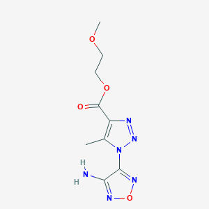 molecular formula C9H12N6O4 B388905 2-methoxyethyl 1-(4-amino-1,2,5-oxadiazol-3-yl)-5-methyl-1H-1,2,3-triazole-4-carboxylate CAS No. 312508-59-1