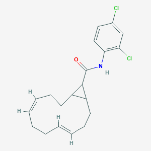 molecular formula C20H23Cl2NO B388906 (4Z,8E)-N-(2,4-dichlorophenyl)bicyclo[10.1.0]trideca-4,8-diene-13-carboxamide 