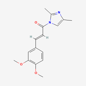 (2E)-3-(3,4-dimethoxyphenyl)-1-(2,4-dimethyl-1H-imidazol-1-yl)prop-2-en-1-one