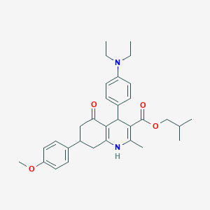 Isobutyl 4-[4-(diethylamino)phenyl]-7-(4-methoxyphenyl)-2-methyl-5-oxo-1,4,5,6,7,8-hexahydro-3-quinolinecarboxylate