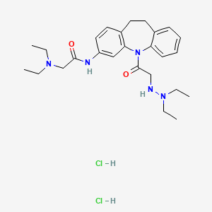 2-(diethylamino)-N-{5-[(2,2-diethylhydrazino)acetyl]-10,11-dihydro-5H-dibenzo[b,f]azepin-3-yl}acetamide dihydrochloride