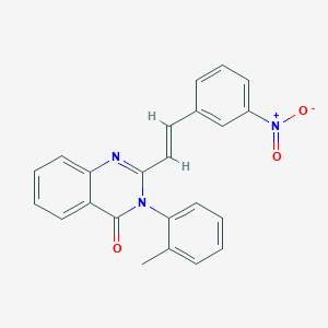 molecular formula C23H17N3O3 B3889128 3-(2-methylphenyl)-2-[2-(3-nitrophenyl)vinyl]-4(3H)-quinazolinone 