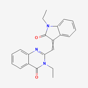 3-Ethyl-2-[(1-ethyl-2-oxoindol-3-ylidene)methyl]quinazolin-4-one