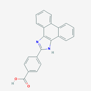 molecular formula C22H14N2O2 B388919 4-(1H-phenanthro[9,10-d]imidazol-2-yl)benzoic acid 