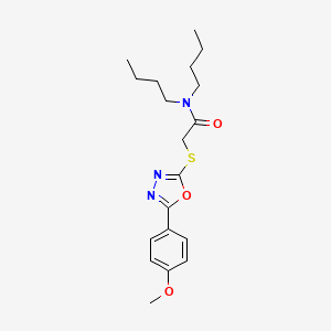 N,N-dibutyl-2-{[5-(4-methoxyphenyl)-1,3,4-oxadiazol-2-yl]sulfanyl}acetamide