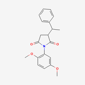 1-(2,5-Dimethoxyphenyl)-3-(1-phenylethyl)pyrrolidine-2,5-dione