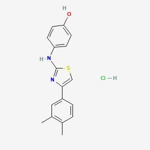 4-[[4-(3,4-dimethylphenyl)-1,3-thiazol-2-yl]amino]phenol;hydrochloride