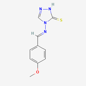 4-[(E)-[(4-methoxyphenyl)methylidene]amino]-4H-1,2,4-triazole-3-thiol