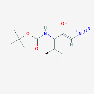 molecular formula C12H21N3O3 B038896 (3S,4S)-3-Boc-amino-1-diazo-4-methyl-2-hexanone CAS No. 114645-19-1