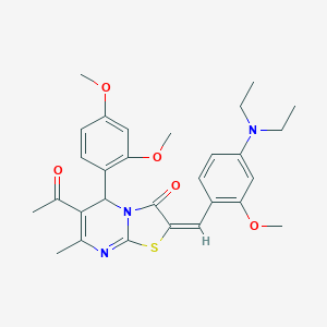 6-acetyl-2-[4-(diethylamino)-2-methoxybenzylidene]-5-(2,4-dimethoxyphenyl)-7-methyl-5H-[1,3]thiazolo[3,2-a]pyrimidin-3(2H)-one