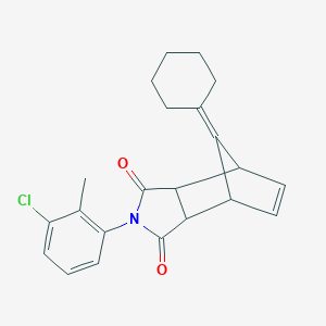4-(3-Chloro-2-methylphenyl)-10-cyclohexylidene-4-azatricyclo[5.2.1.0~2,6~]dec-8-ene-3,5-dione