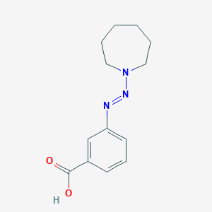 molecular formula C13H17N3O2 B389003 3-(1-Azepanylazo)benzoic acid 