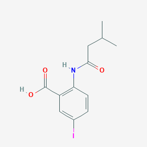 molecular formula C12H14INO3 B389005 5-Iodo-2-[(3-methylbutanoyl)amino]benzoic acid 