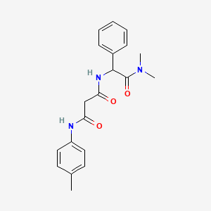 molecular formula C20H23N3O3 B3890140 N-[2-(dimethylamino)-2-oxo-1-phenylethyl]-N'-(4-methylphenyl)malonamide 