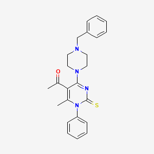 1-[4-(4-Benzylpiperazin-1-yl)-6-methyl-1-phenyl-2-thioxo-1,2-dihydropyrimidin-5-yl]ethanone