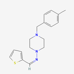 (Z)-N-{4-[(4-Methylphenyl)methyl]piperazin-1-YL}-1-(thiophen-2-YL)methanimine