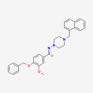 molecular formula C30H31N3O2 B3890203 N-[4-(benzyloxy)-3-methoxybenzylidene]-4-(1-naphthylmethyl)-1-piperazinamine 