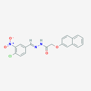 molecular formula C19H14ClN3O4 B389022 N'-(4-chloro-3-nitrobenzylidene)-2-(2-naphthyloxy)acetohydrazide 