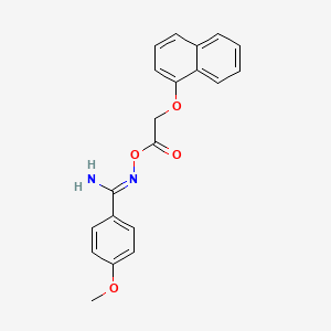 4-methoxy-N'-{[(1-naphthyloxy)acetyl]oxy}benzenecarboximidamide