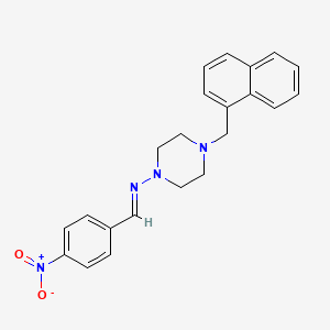 molecular formula C22H22N4O2 B3890261 4-(1-naphthylmethyl)-N-(4-nitrobenzylidene)-1-piperazinamine 