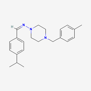 molecular formula C22H29N3 B3890284 (Z)-N-{4-[(4-Methylphenyl)methyl]piperazin-1-YL}-1-[4-(propan-2-YL)phenyl]methanimine 