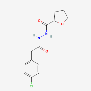 N'-[2-(4-chlorophenyl)acetyl]oxolane-2-carbohydrazide