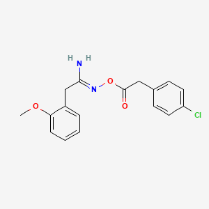 (1Z)-N'-{[(4-chlorophenyl)acetyl]oxy}-2-(2-methoxyphenyl)ethanimidamide