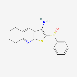 2-(Benzenesulfinyl)-5,6,7,8-tetrahydrothieno[2,3-b]quinolin-3-amine