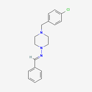 N-benzylidene-4-(4-chlorobenzyl)-1-piperazinamine