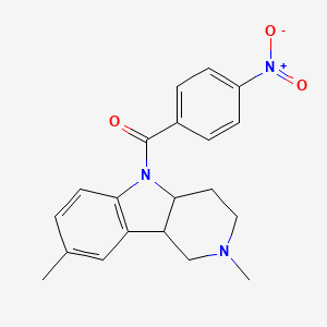 2,8-dimethyl-5-(4-nitrobenzoyl)-2,3,4,4a,5,9b-hexahydro-1H-pyrido[4,3-b]indole