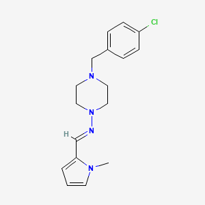 4-(4-chlorobenzyl)-N-[(E)-(1-methyl-1H-pyrrol-2-yl)methylidene]piperazin-1-amine