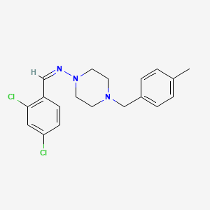 (Z)-1-(2,4-Dichlorophenyl)-N-{4-[(4-methylphenyl)methyl]piperazin-1-YL}methanimine