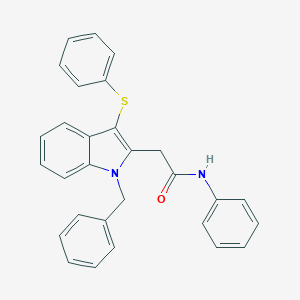 molecular formula C29H24N2OS B389042 2-[1-benzyl-3-(phenylsulfanyl)-1H-indol-2-yl]-N-phenylacetamide 