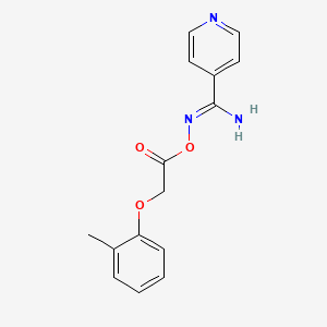 [(Z)-[amino(pyridin-4-yl)methylidene]amino] 2-(2-methylphenoxy)acetate