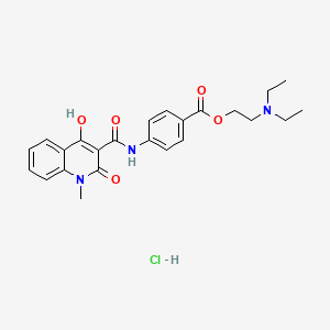 2-(diethylamino)ethyl 4-{[(4-hydroxy-1-methyl-2-oxo-1,2-dihydro-3-quinolinyl)carbonyl]amino}benzoate hydrochloride