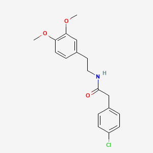 molecular formula C18H20ClNO3 B3890481 2-(4-chlorophenyl)-N-[2-(3,4-dimethoxyphenyl)ethyl]acetamide CAS No. 10268-55-0