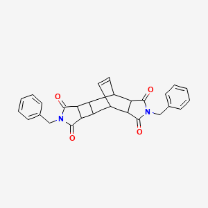 molecular formula C28H24N2O4 B3890487 5,12-dibenzyl-5,12-diazapentacyclo[7.5.2.02,8.03,7.010,14]hexadec-15-ene-4,6,11,13-tetrone 