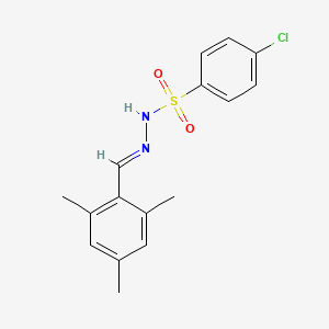 molecular formula C16H17ClN2O2S B3890573 4-chloro-N'-(mesitylmethylene)benzenesulfonohydrazide 