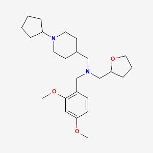 molecular formula C25H40N2O3 B3890611 1-(1-cyclopentyl-4-piperidinyl)-N-(2,4-dimethoxybenzyl)-N-(tetrahydro-2-furanylmethyl)methanamine 