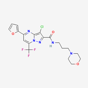 3-chloro-5-(2-furyl)-N-[3-(4-morpholinyl)propyl]-7-(trifluoromethyl)pyrazolo[1,5-a]pyrimidine-2-carboxamide