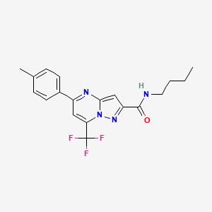 molecular formula C19H19F3N4O B3890675 N-butyl-5-(4-methylphenyl)-7-(trifluoromethyl)pyrazolo[1,5-a]pyrimidine-2-carboxamide 