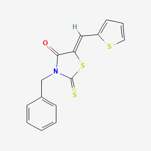 molecular formula C15H11NOS3 B3890724 3-benzyl-5-(2-thienylmethylene)-2-thioxo-1,3-thiazolidin-4-one 