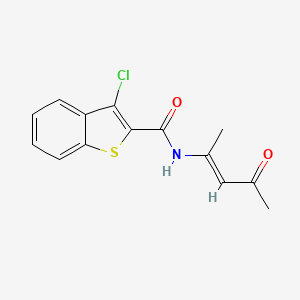 3-chloro-N-[(E)-4-oxopent-2-en-2-yl]-1-benzothiophene-2-carboxamide