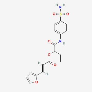 1-[(4-SULFAMOYLPHENYL)CARBAMOYL]PROPYL (2E)-3-(FURAN-2-YL)PROP-2-ENOATE