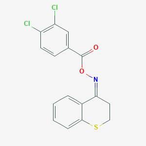 [(4Z)-3,4-Dihydro-2H-1-benzothiopyran-4-ylidene]amino 3,4-dichlorobenzoate